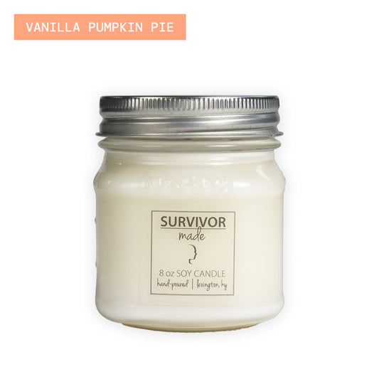 Survivor Made Artisan Candle - Vanilla Pumpkin Pie